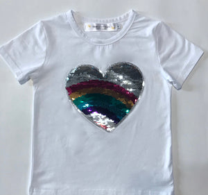 VinKai Styles- Change of Heart Flip Sequin T-Shirt