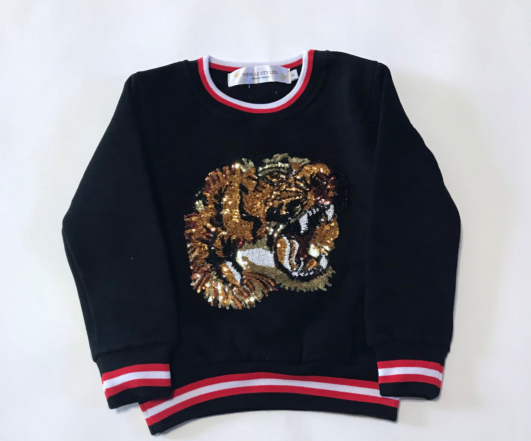 VinKai Styles- Sequin Tiger Sweatshirt