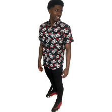 Load image into Gallery viewer, Hawaiian Print Button Down (Red)