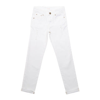 White Rose Distressed Jeans