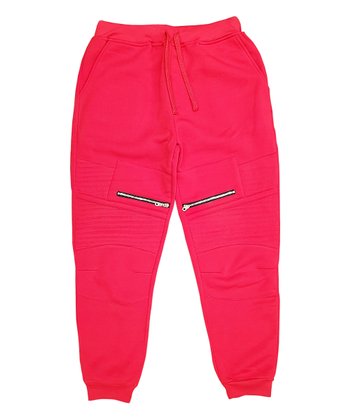 Red Moto Joggers